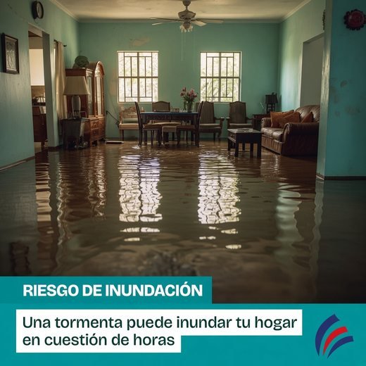 Una tormenta puede inundar tu hogar en cuestión de horas